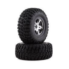 Traxxas SCT Satin Chrome Wheels/BFGoodrich Mounted 5878