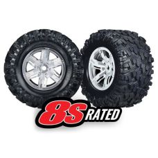 Traxxas X-Maxx/XRT Chrome Mounted 8s Tires & Wheels