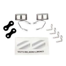 Traxxas L/R Side Chrome Mirrors with Retainers/Body Clips