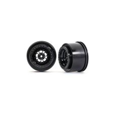Traxxas Weld 2.2/3.0 Black Drag Racing Rear Wheels w/12mm Hex