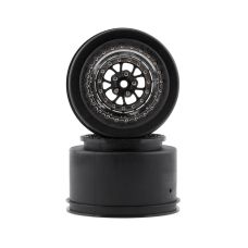 Traxxas Weld 2.2/3.0 Drag Racing Rear Wheels w/12mm Hex (Chrome w/Black) (2)