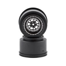 Traxxas Weld 2.2/3.0 Drag Racing Rear Wheels w/12mm Hex (Black Chrome) (2)