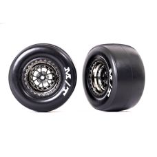 Traxxas Drag Slash Mickey Thompson Rear Black Chrome Tires and Wheels