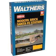 Walthers Cornerstone HO Modern Brick Santa Fe Station 933-4064