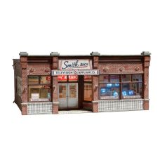 Woodland Scenics O Scale Built & Ready Smith Brothers TV & Appliance Store