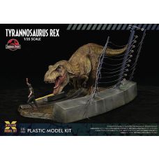 X-Plus Model 1/35 Jurassic Park T-Rex & Malcom Plastic Model Kit