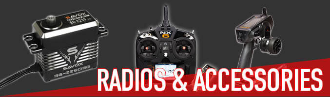 We carry all the servos, radios, electronics and any other accessories you need for your Radio control hobby