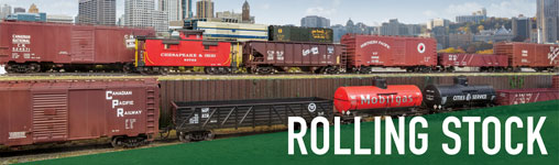 We carry a wide rang of rolling stock for HO, and N scale locomotives and track