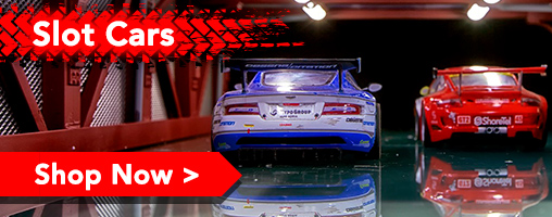Check out our selection of top slot cars from Carrera, Autoworld and Scalextric